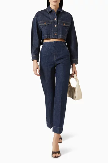 Crop Jacket in Denim