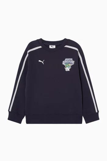 سويت شيرت سوبر بوما بقصة فضفاضة وخطوط T7