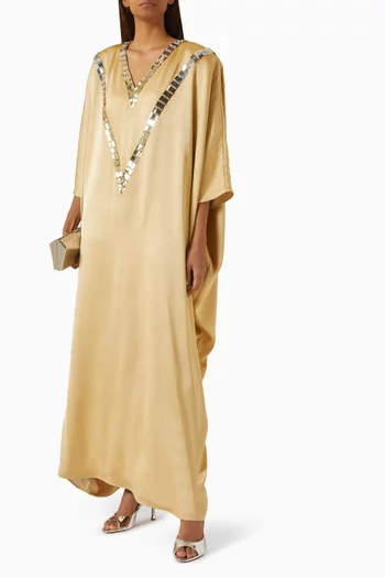 Embellished V-neck Kaftan