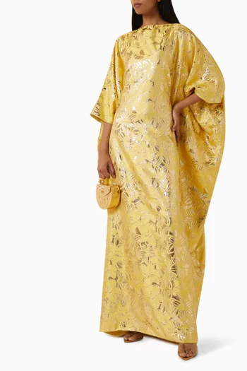 Floral Jacquard Maxi Dress