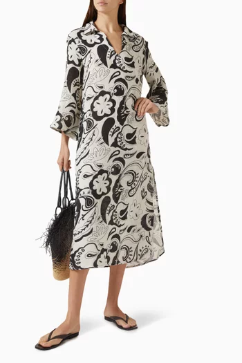 Printed Midi Dress