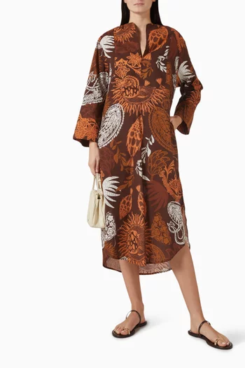 Printed Midi Dress