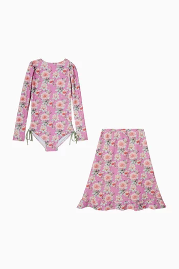 Morning Bloom Printed Swim Set