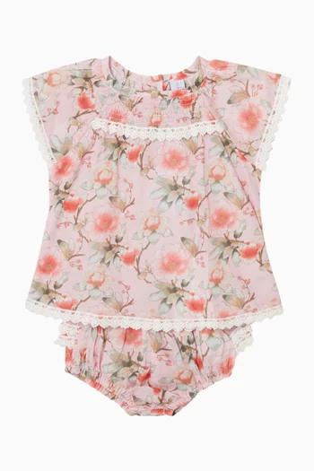 Embroidered Top & Bloomer Set