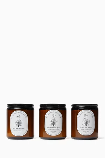 مجموعة شموع للأماكن الخارجية، 3 قطع