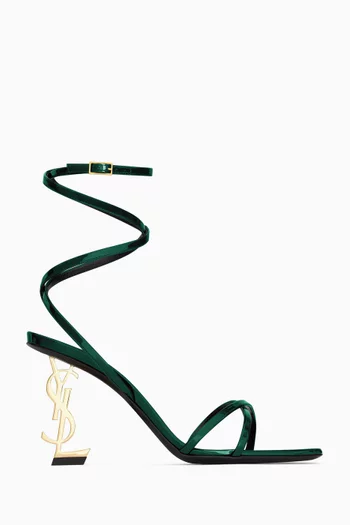 صندل أوبيوم بكعب 85 مم جلد لامع