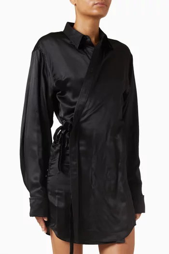 فستان بتصميم ملفوف حرير وستان حيوي وعالي الجودة