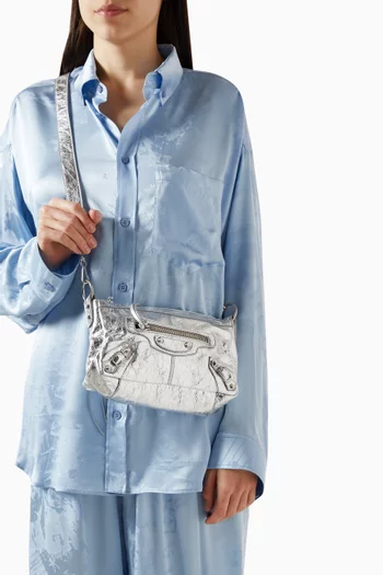 Mini Le City Bag in Metallized Arena Lambskin