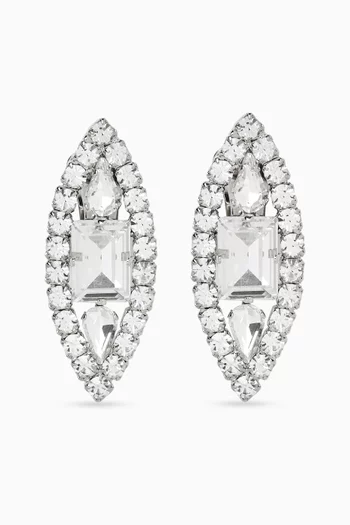 Crystal Earrings in Brass