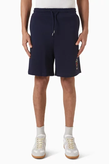 Short Slogan Rose Shorts in Cotton