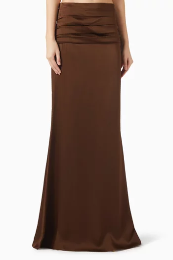Ruched Maxi Skirt