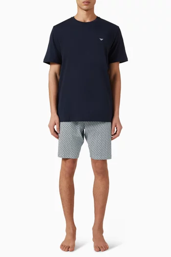 Printed Pyjama Set in Cotton