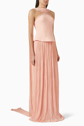 Bade Gown in Crepe & Chiffon