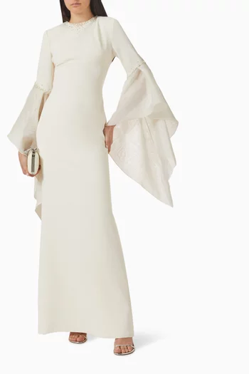 فستان نيوما كريب وأورجانزا