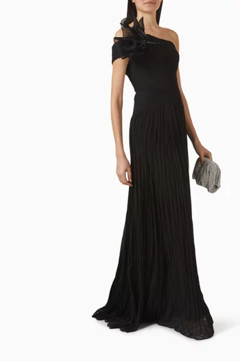 فستان لويتا كريب وشيفون