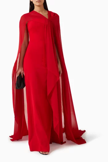 فستان فيرالون طويل بكاب