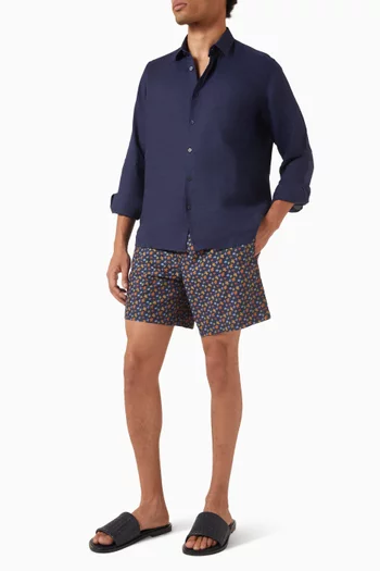 شورت سباحة بنقشة روند ديي تورتيس دقيقة