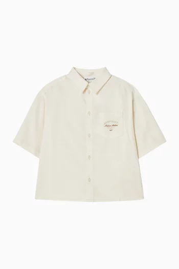 قميص بتالياس مطرز قطن