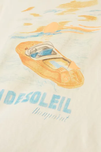 تي شيرت ثيبالد بطبعة جزيرة