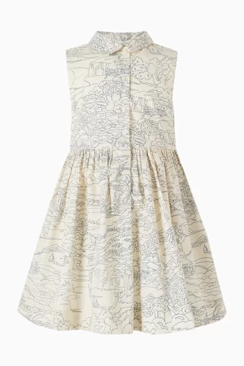 Anne Printed Collared Dress