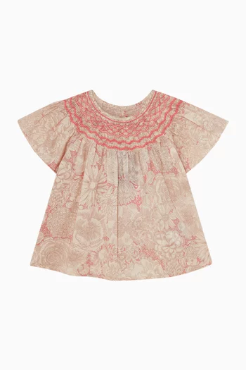 بلوزة بنقشة زهور