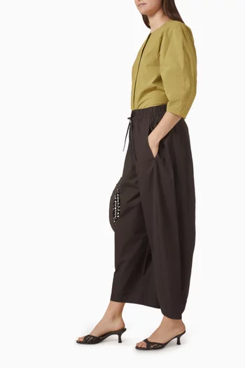 بلوزة قطن بيما بقصة منحوتة