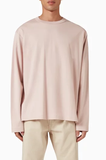 تي شيرت جيرسيه متشابك بقصة فضفاضة