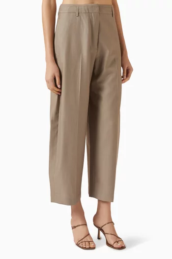 Crop Barrel-leg Pants
