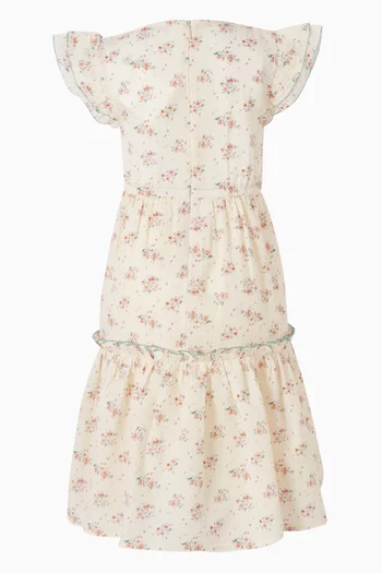 فستان استر بنقشة زهور