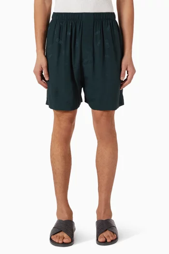 BB Twist Pyjama Shorts in Silk Jacquard