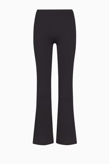 Matte Foldover Slim Flare Leggings
