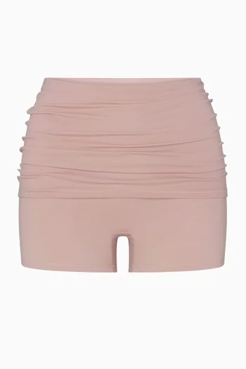 شورت بحافة مطوية وحياكة داخلية 3 بوصة مجموعة مت