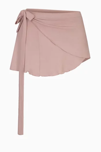 تنورة بتصميم ملفوف نسيج مطاطي