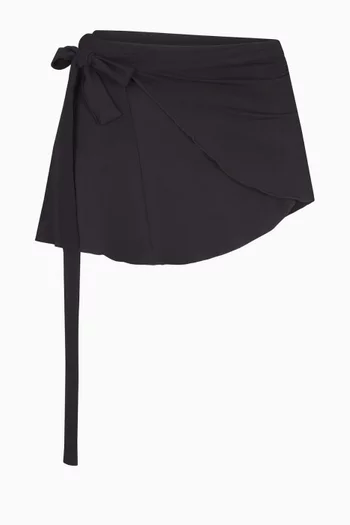 تنورة بتصميم ملفوف نسيج مطاطي