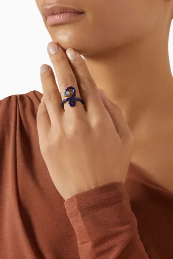 Baby Spine Enamel Ring in 9kt Gold