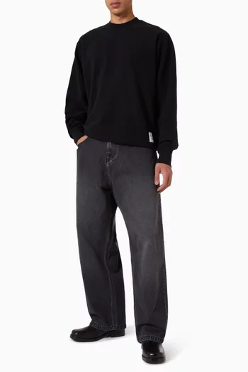 Fade Wash Baggy Pants in Denim