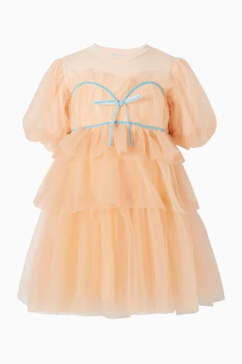 Angelina Bow Maxi Dress in Tulle