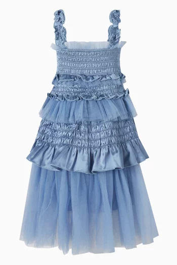 Xenia Ruffled Smocked Dress