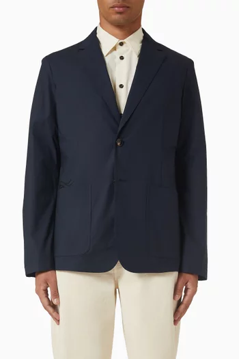 Single Breasted Blazer in Cotton-poplin