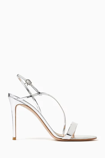 صندل مانهاتن بكعب 95 مم جلد لامع