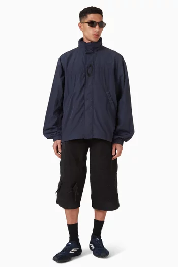 Hooded Rain Jacket in Techno Cotton-poplin