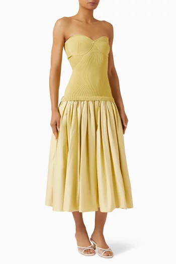 فستان كان قماش منسوج