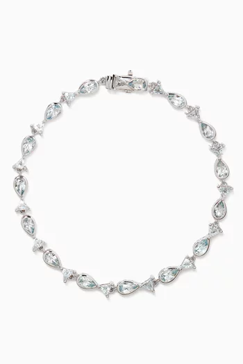 Small Fish Topaz Bracelet in 9kt White Gold