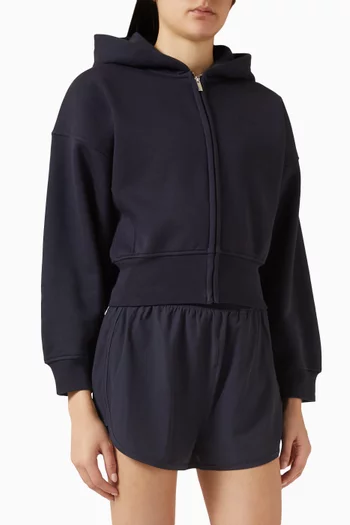 Cocoon Zip Hoodie in Organic Cotton Blend
