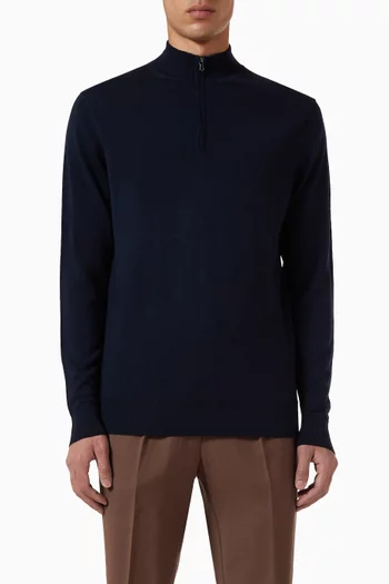 Half-zip Sweatshirt in Merino-wool