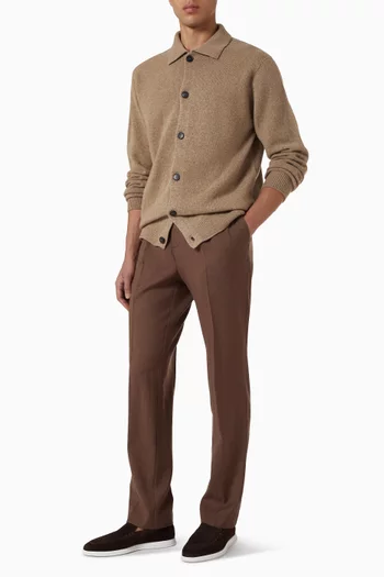 Buttoned Cardigan in Lambswool