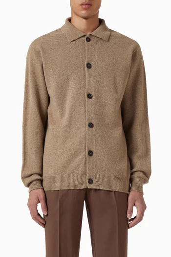 Buttoned Cardigan in Lambswool