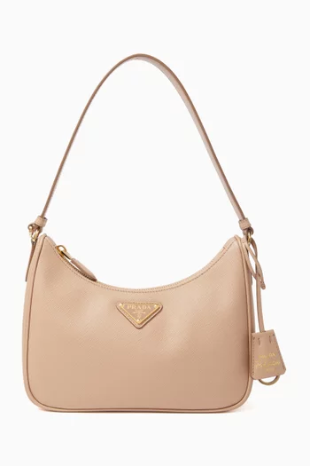 حقيبة كتف 2005 ميني بإصدار جديد نايلون معاد تدويره وجلد سافيانو