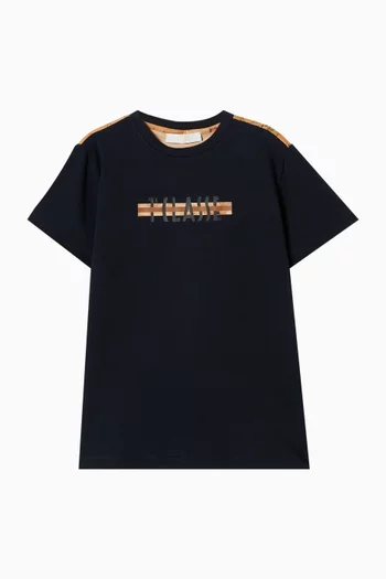 تي شيرت بطبعة قطن