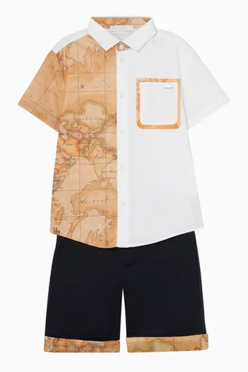 Map-print Bermuda Shorts